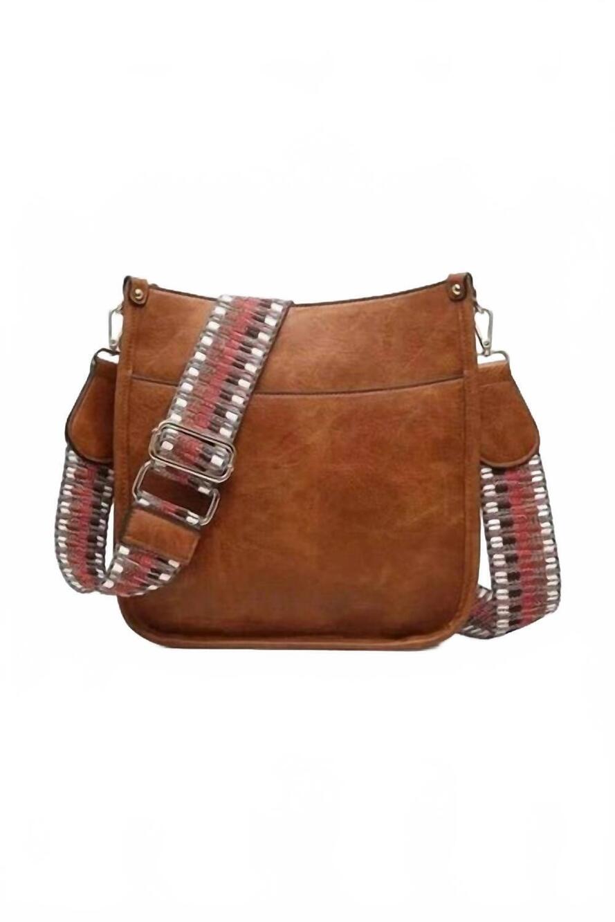 NEW JEN & CO. women's guitar crossbody bag in brown
